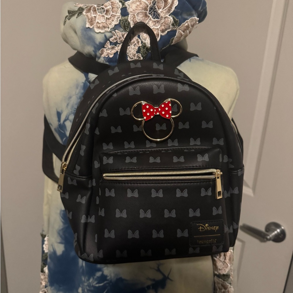 Disney Loungefly Minnie Mouse Bow Mini Backpack | Disney Parks Bag